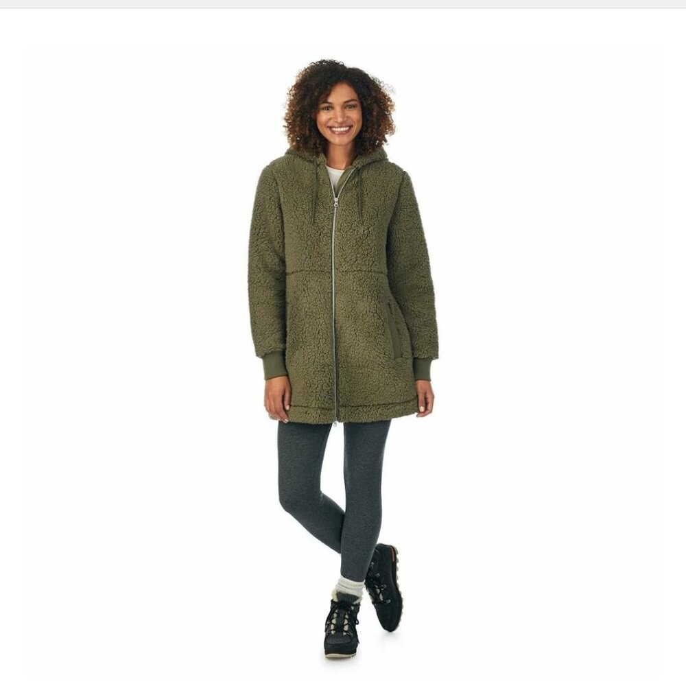 Cuddl Duds Cozy Sherpa Hooded Anorak Jacket